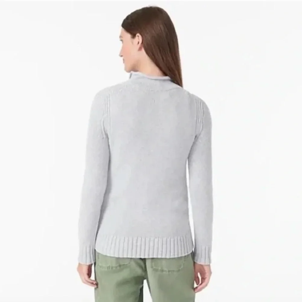 J CREW ALWAYS 1988 Rollneck Sweater Gray Cotton Size XS - Picture 2 of 14